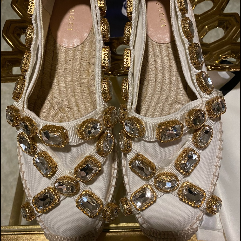 NWOB Gucci Crystal Espadrilles